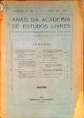 ANAIS DA ACADEMIADE ESTUDOS LIVRES.