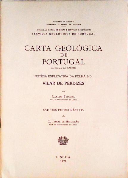 CARTA GEOLÃ“GICA DE PORTUGAL. NotÃ­cias Explicativas.