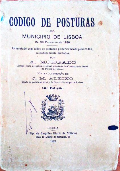 CODIGO DE POSTURAS DO MUNICIPIO DE LISBOA.
