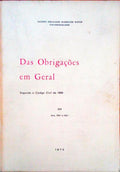 RODRIGUES BASTOS. (Jacinto Fernandes) DAS OBRIGAÇÕES EM GERAL.