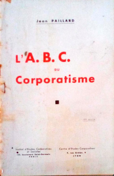 L'A.B.C. DU CORPORATISME.
