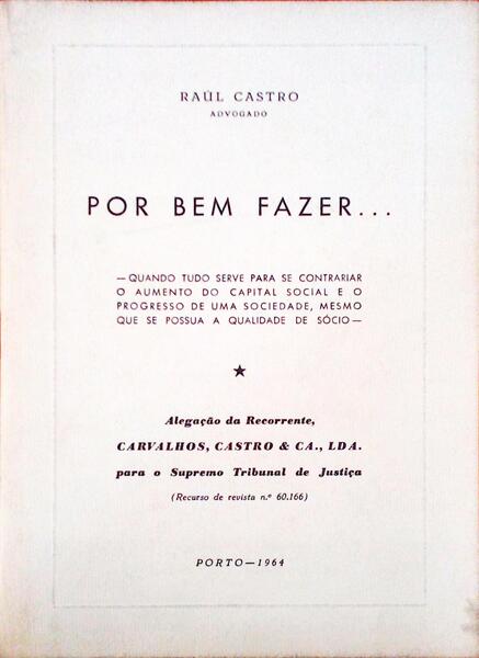 POR BEM FAZER...
