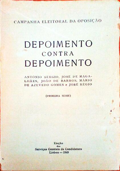 DEPOIMENTO CONTRA DEPOIMENTO.
