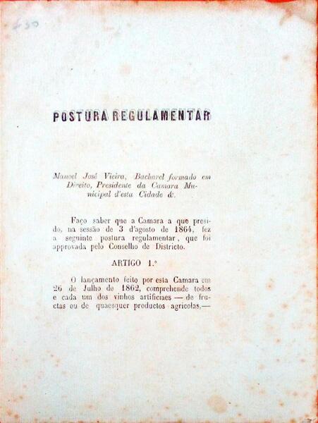 POSTURA REGULAMENTAR.