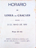 HORARIO DA LINHA DE CASCAIS DESDE 3 DE MAIO DE 1919.