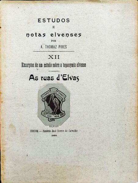ESTUDOS E NOTAS ELVENSES.