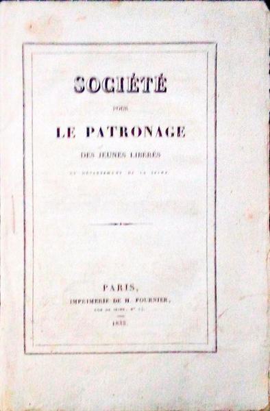 SOCIÃ‰TÃ‰ POUR LE PATRONAGE DE JEUNES LIBÃ‰RÃ‰S DU DÃ‰PARTEMENT DE LA SEINE.