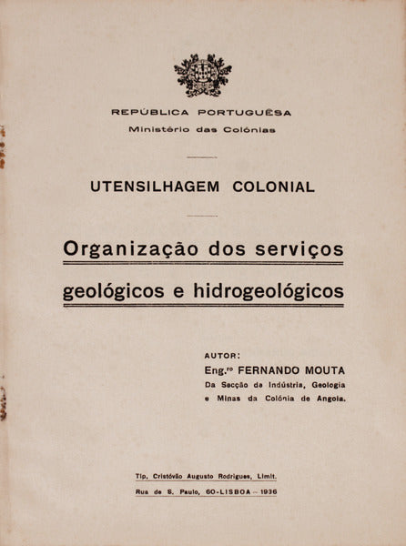 ORGANIZAÃ‡ÃƒO DOS SERVIÃ‡OS GEOLÃ“GICOS E HIDROGEOLÃ“GICOS.