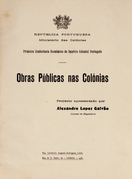 OBRAS PÃšBLICAS NAS COLÃ“NIAS.