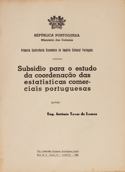 SUBSÃDIO PARA O ESTUDO DA COORDENAÃ‡ÃƒO DAS ESTATISTICAS COMERCIAIS PORTUGUESAS.