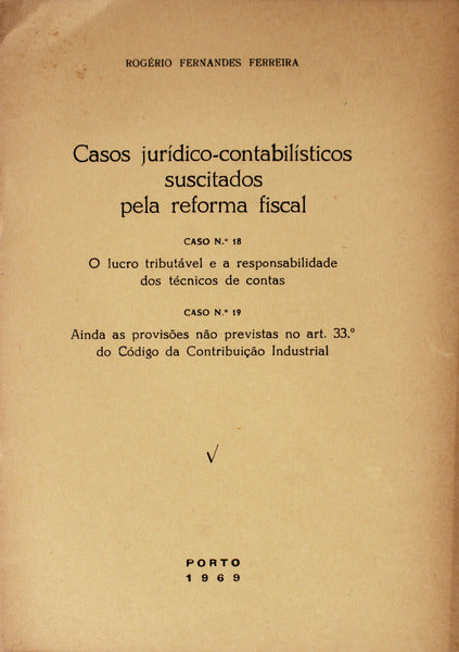 CASOS JURÃDICO-CONTABILÃSTICOS SUSCITADOS PELA REFORMA FISCAL. CASO NÂº 18.