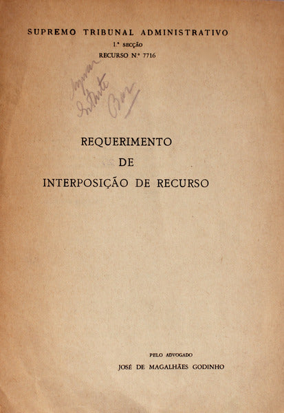 REQUERIMENTO DE INTERPOSIÃ‡ÃƒO DE RECURSO.