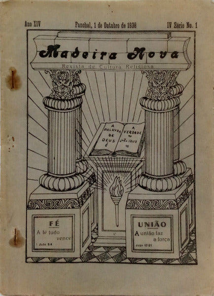MADEIRA NOVA, ANO XIV, IV SÃ‰RIE, N.Âº 1, OUTUBRO DE 1938.