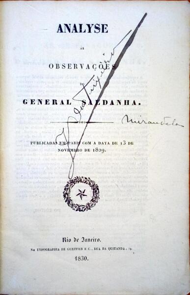ANALYSE Ã€S OBSERVAÃ‡Ã•ES DO GENERAL SALDANHA.