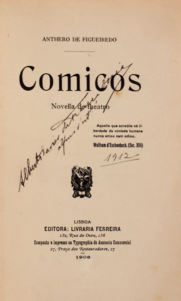 COMICOS: NOVELLA DE THEATRO. [1Âª ediÃ§Ã£o]