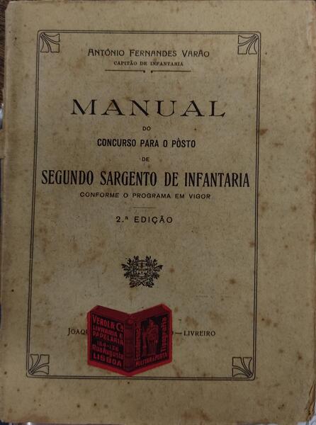 MANUAL DO CONCURSO PARA O PÃ”STO DE SEGUNDO SARGENTO DE INFANTARIA.