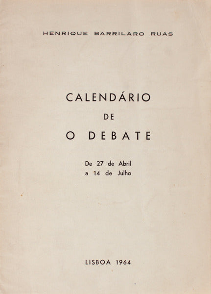 CALENDÃRIO DE O DEBATE.
