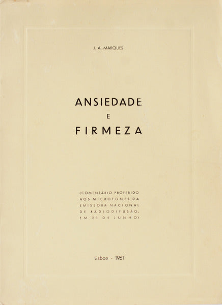 ANSIEDADE E FIRMEZA.